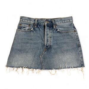 Re/done Blue Denim Jean Skirt Size 26
